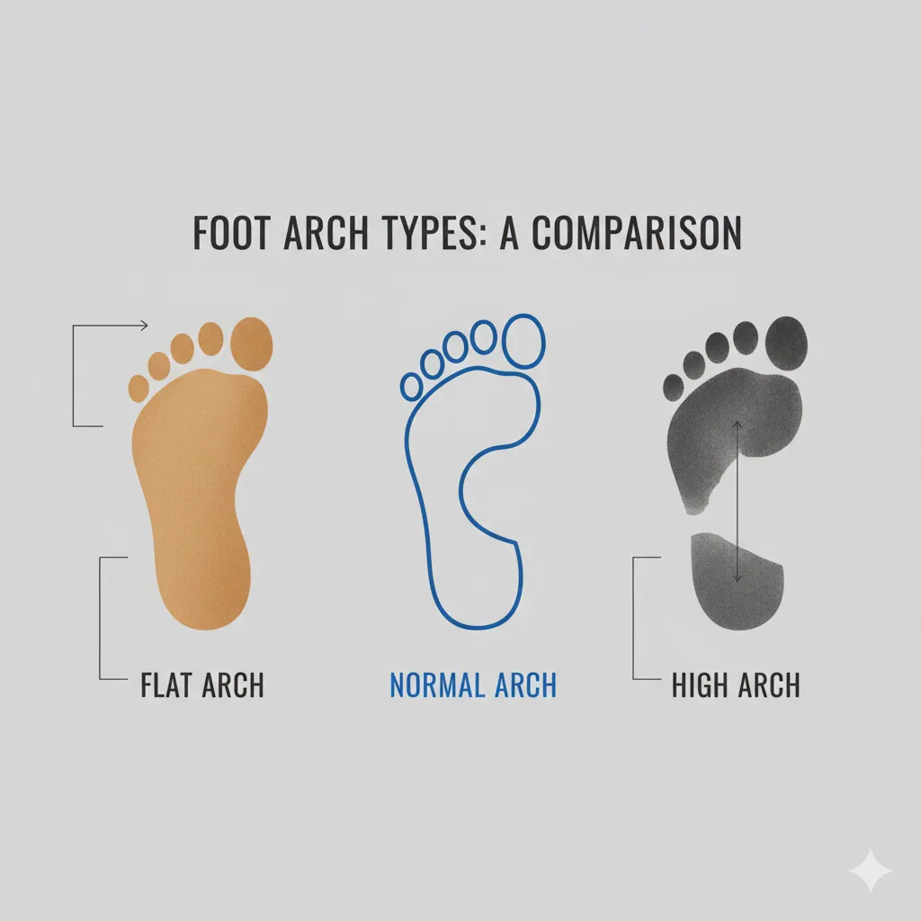 side-by-side comparison of three footprints