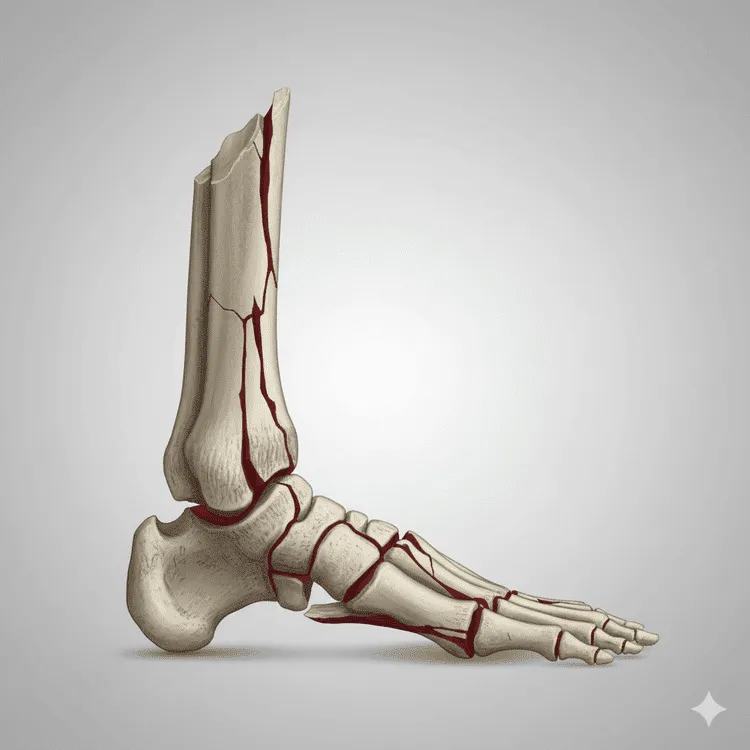 image of a bone fracture in foot